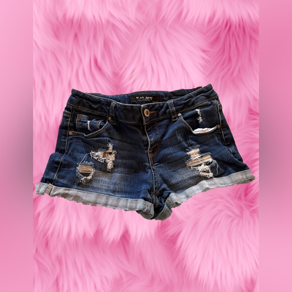 Wax jean- jean shorts